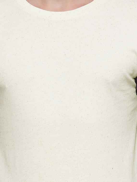 white cotton color block t-shirt - 13217004 - Zoom Image - 4
