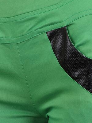 green cotton jeggings - 13225412 - Standard Image - 4