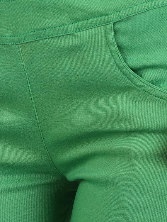 green cotton jeggings - 13225414 - Zoom Image - 4