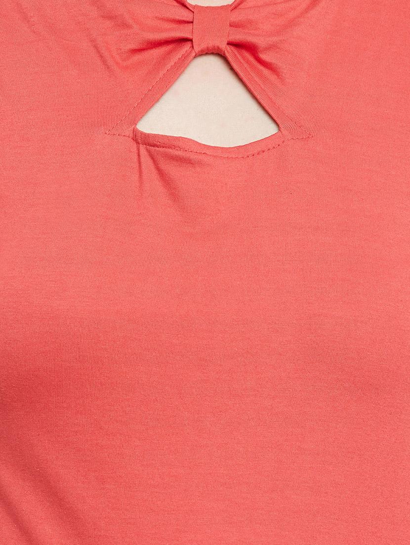 coral cotton blend regular top - 13247696 - Zoom Image - 4