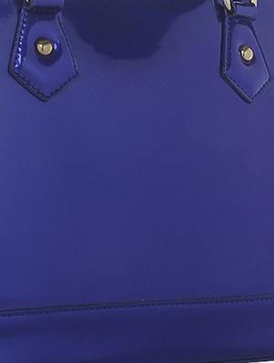 blue leatherette handbag - 13253837 - Standard Image - 4