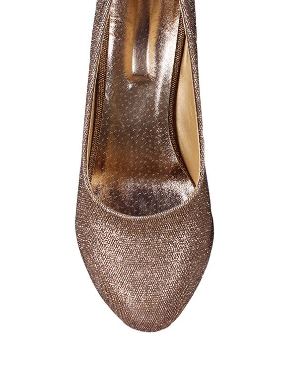 brown pu slip on pumps - 13256765 - Zoom Image - 4