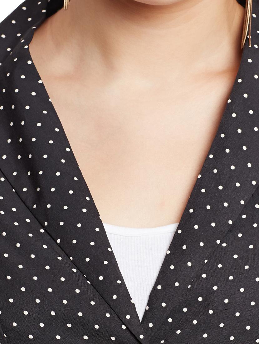 black crepe formal blazer - 13259488 - Zoom Image - 4