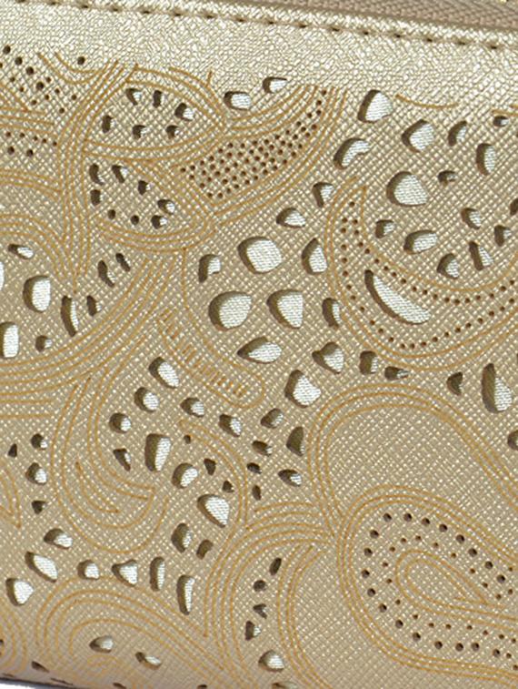 beige cutwork leatherette wallet - 1326196 - Zoom Image - 4