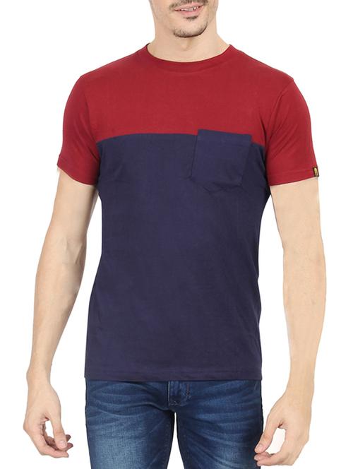 colour block cotton t-shirt - 13266442 - Standard Image - 1