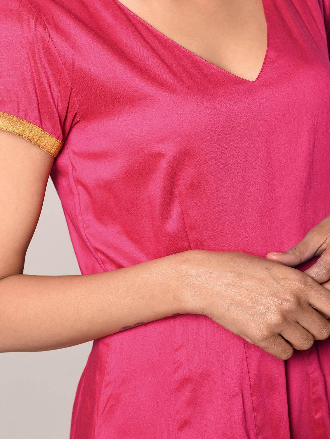 pink poly cotton maxi dress - 13266823 - Zoom Image - 4