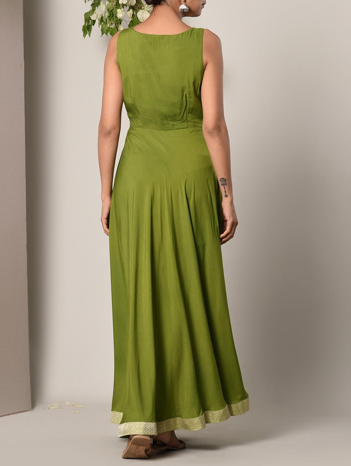 green modal maxi dress - 13266830 - Zoom Image - 4