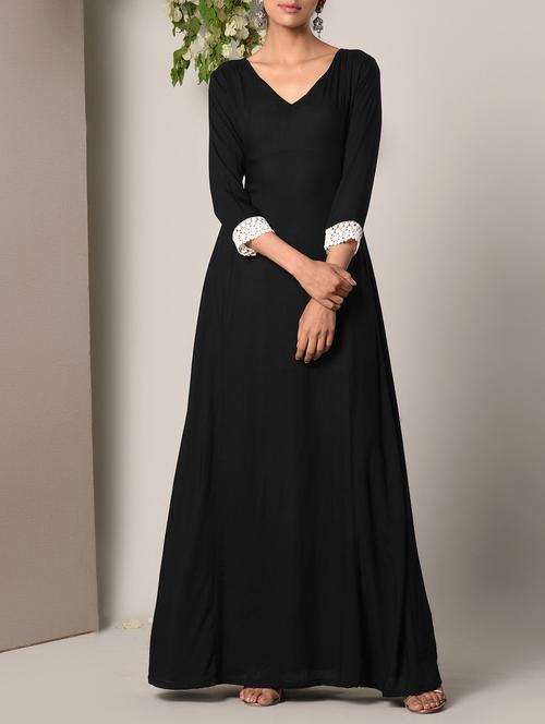 Black modal dress - 13266850 - Standard Image - 1