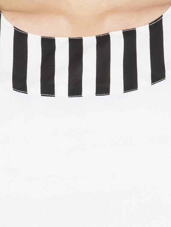 monochrome striped a-line dress - 13276473 - Zoom Image - 4