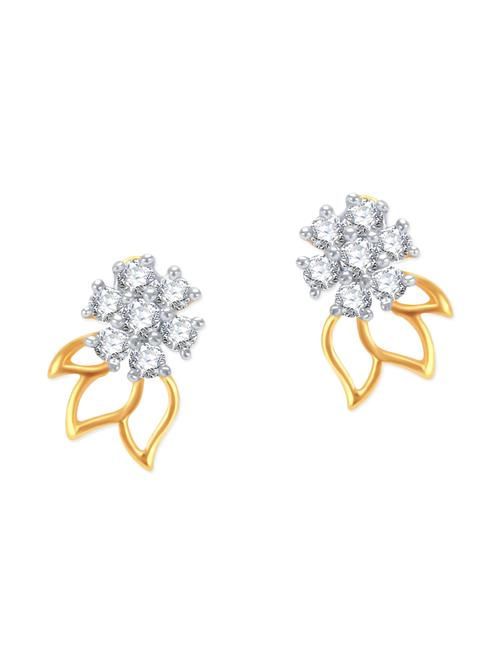 gold metal studs earrings - 13277058 - Standard Image - 1