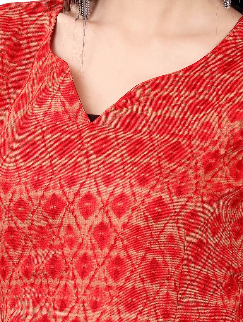 red printed silk blend dress - 13277149 - Zoom Image - 4