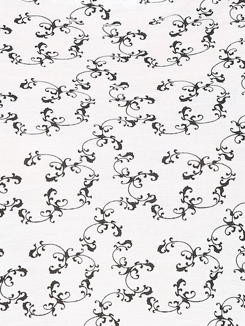 white printed cotton blend crop top - 13288500 - Zoom Image - 4