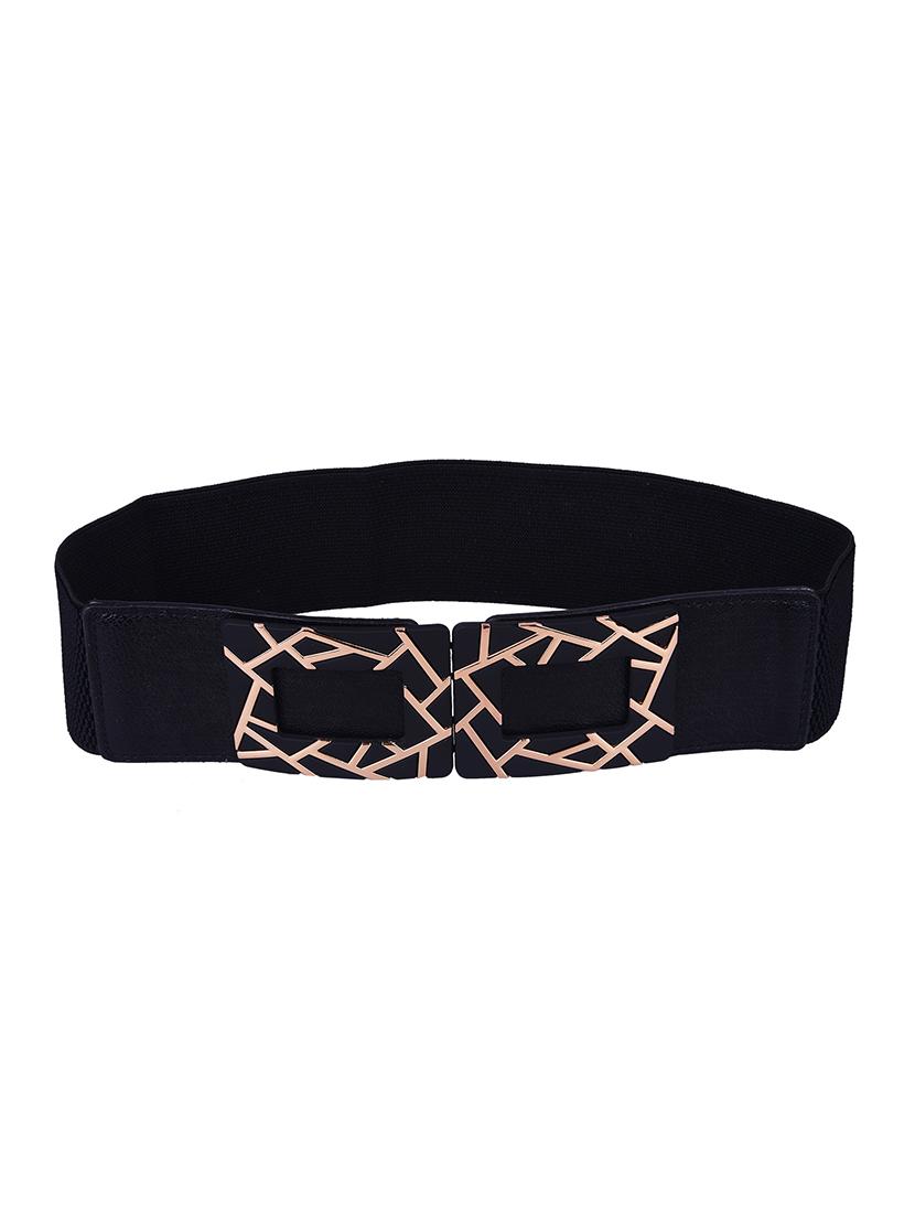 Black Leatherette (pu Belt - By - 13290258