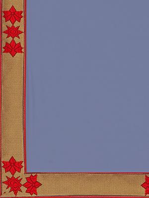 blue georgette bordered saree with blouse - 13301492 - Standard Image - 4