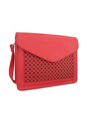red leatherette sling bag - 13303414 - Standard Image - 4