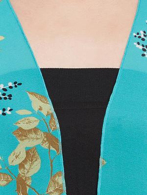 blue floral georgette shrug - 13312988 - Standard Image - 4