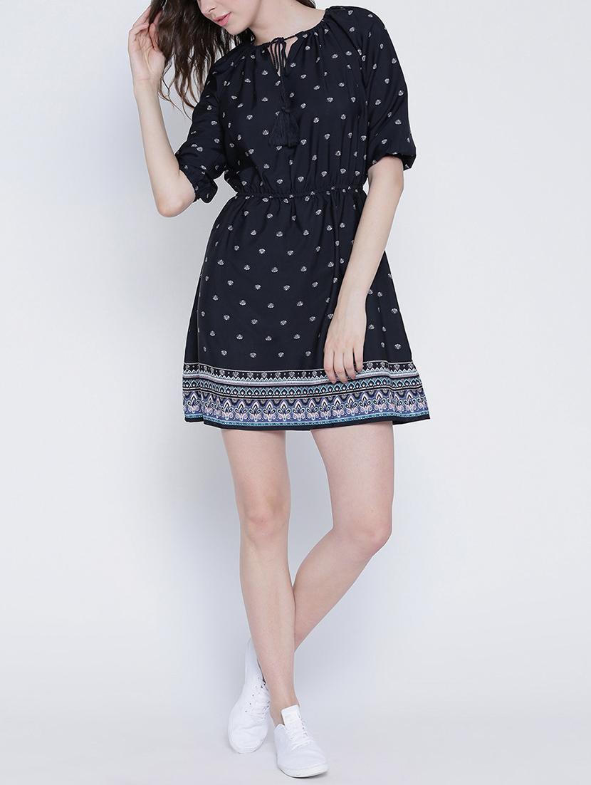 tassel tie-up blouson dress - 13315989 - Zoom Image - 4