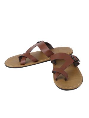 brown leather slip on slipper - 13316292 - Standard Image - 4