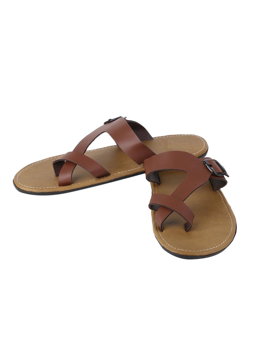 brown leather slip on slipper - 13316292 - Zoom Image - 4