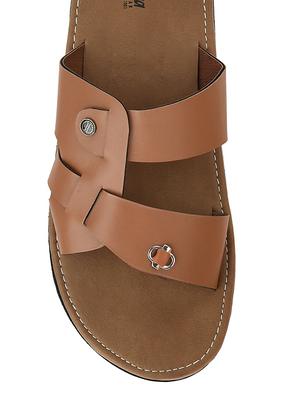 tan Leather slip on slipper - 13316324 - Standard Image - 4