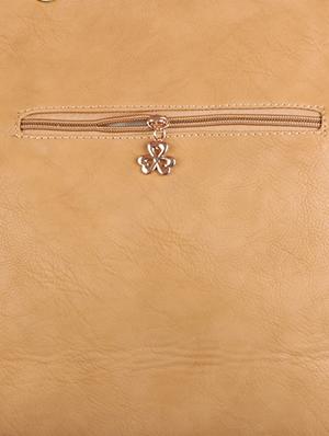 beige leatherette handbag - 1332342 - Standard Image - 4