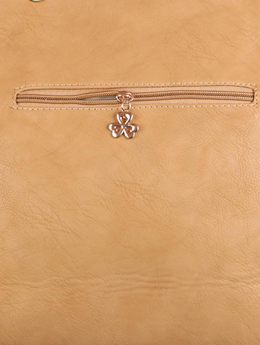 beige leatherette handbag - 1332342 - Zoom Image - 4