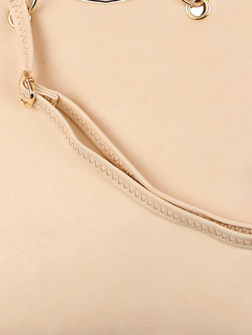 cream leatherette handbag - 1332343 - Zoom Image - 4