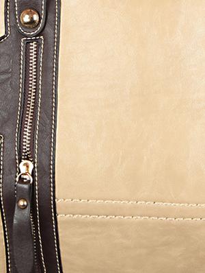 beige leatherette handbag - 1332352 - Standard Image - 4
