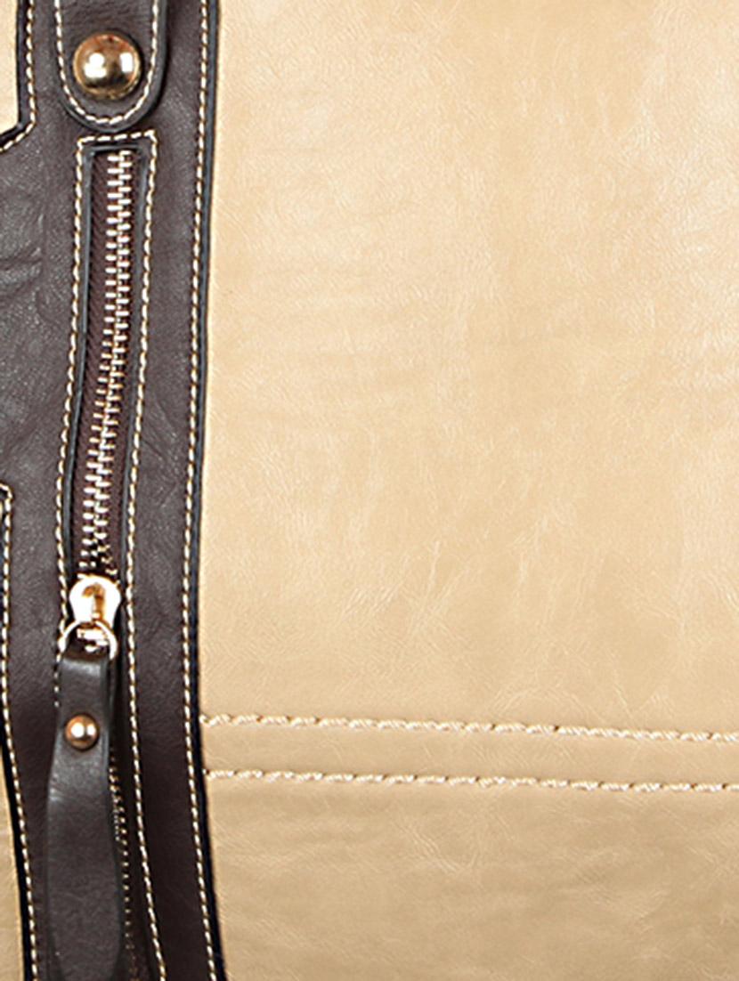 beige leatherette handbag - 1332352 - Zoom Image - 4