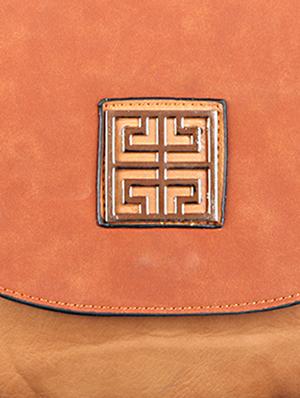 beige, peach leatherette sling bag - 1332372 - Standard Image - 4