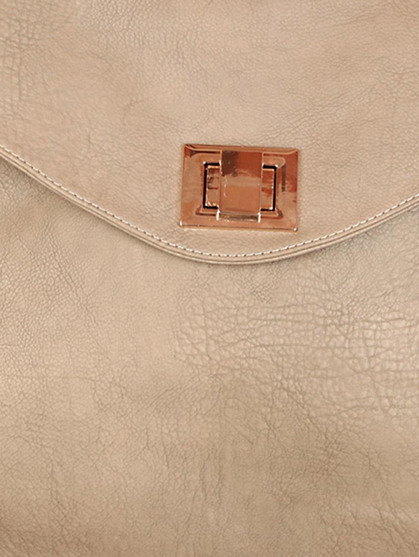 beige leatherette handbag - 1332381 - Zoom Image - 4