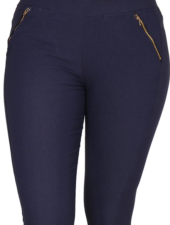 navy blue cotton jeggings - 13325910 - Zoom Image - 4
