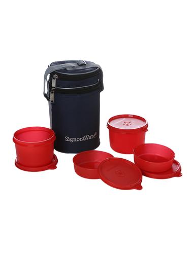 Signoraware Executive Lunch Box with Bag 4 Containers Lunch Box 1260 ml