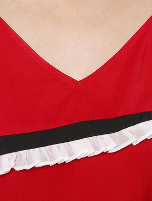 frill trim sleeveless top - 13340278 - Standard Image - 4