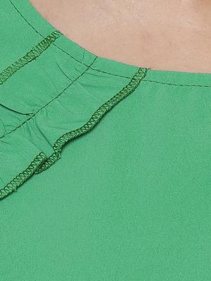 frill trim solid top - 13341106 - Standard Image - 4