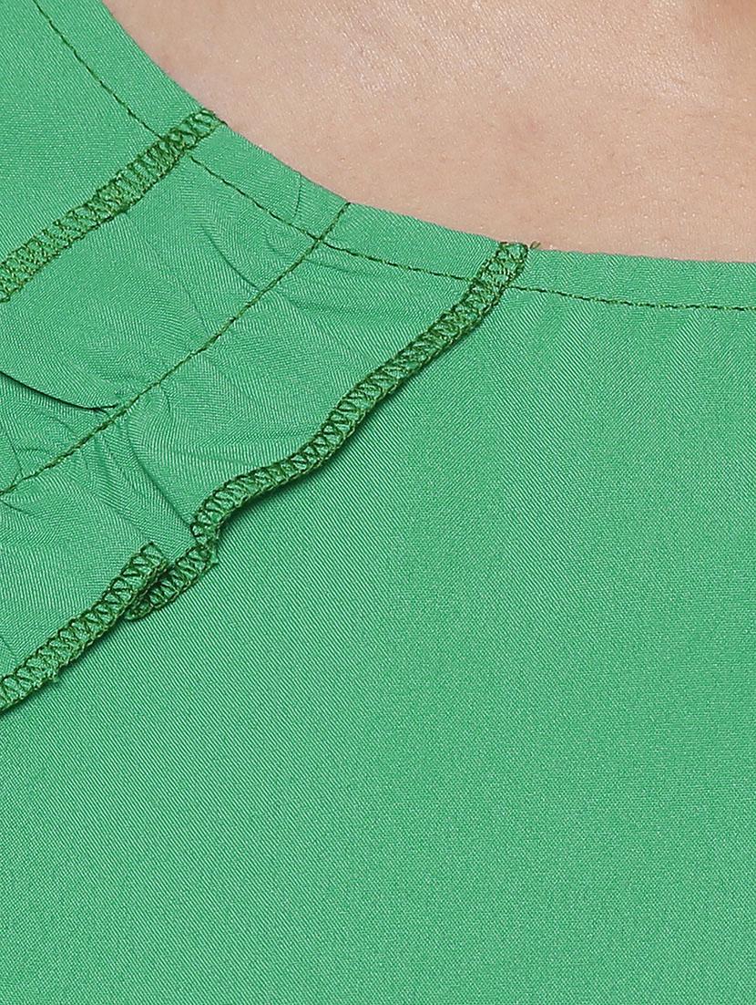 frill trim solid top - 13341106 - Zoom Image - 4