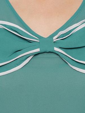 bow detail a-line top - 13341108 - Standard Image - 4