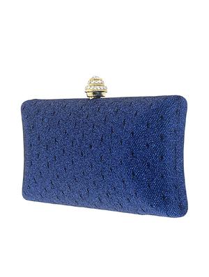blue satin clutch - 13341783 - Standard Image - 4