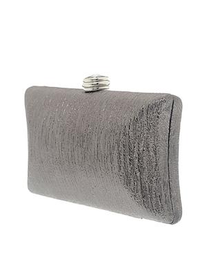 silver satin clutch - 13341785 - Standard Image - 4