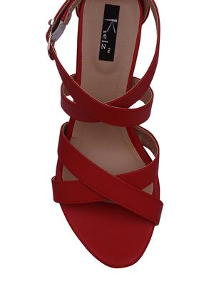 red closed back sandal - 13343040 - Standard Image - 4