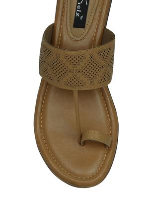 brown one toe wedge - 13343046 - Standard Image - 4