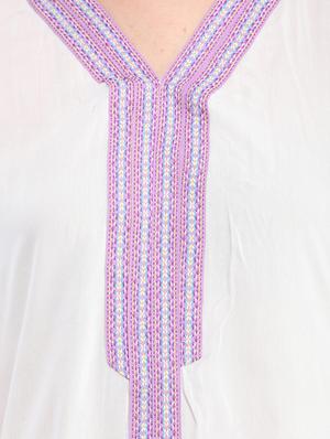 white viscose regular tunic - 13344841 - Standard Image - 4