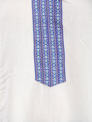white rayon solid tunic - 13344843 - Standard Image - 4