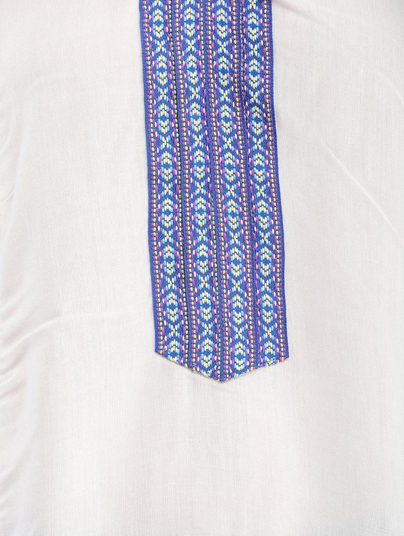 white rayon solid tunic - 13344843 - Zoom Image - 4