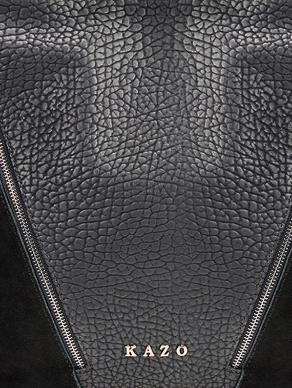 Grey and black textured handbag - 13345289 - Zoom Image - 4