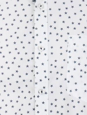 white cotton printed casual shirt - 13345333 - Standard Image - 4