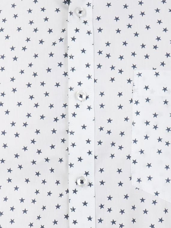 white cotton printed casual shirt - 13345333 - Zoom Image - 4