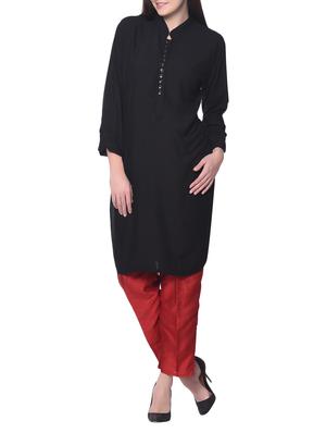 red silk blend tapered pant - 13345346 - Standard Image - 4