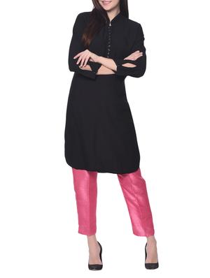 pink silk blend tapered pant - 13345347 - Standard Image - 4