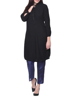 navy blue silk blend tapered pant - 13345349 - Standard Image - 4